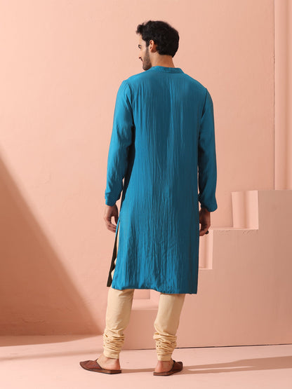 Dhiyona ST Reversable Grandeur Blue and Grey Kurta with Snaps