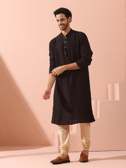 Dhiyona ST Reversable Connoisseur Red Black Kurta With Snaps