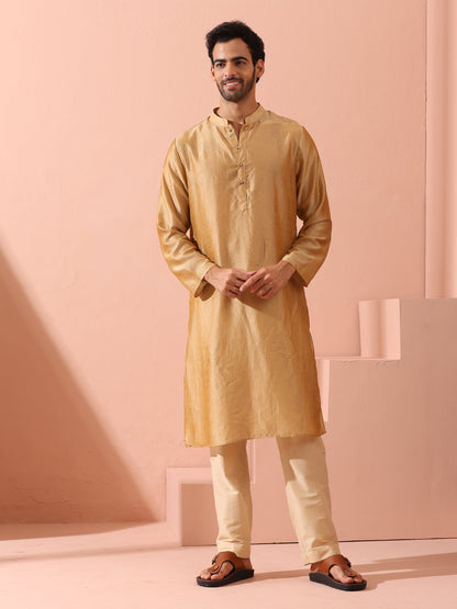 Dhiyona ST Comfort Gold Kurta with Star Buttons