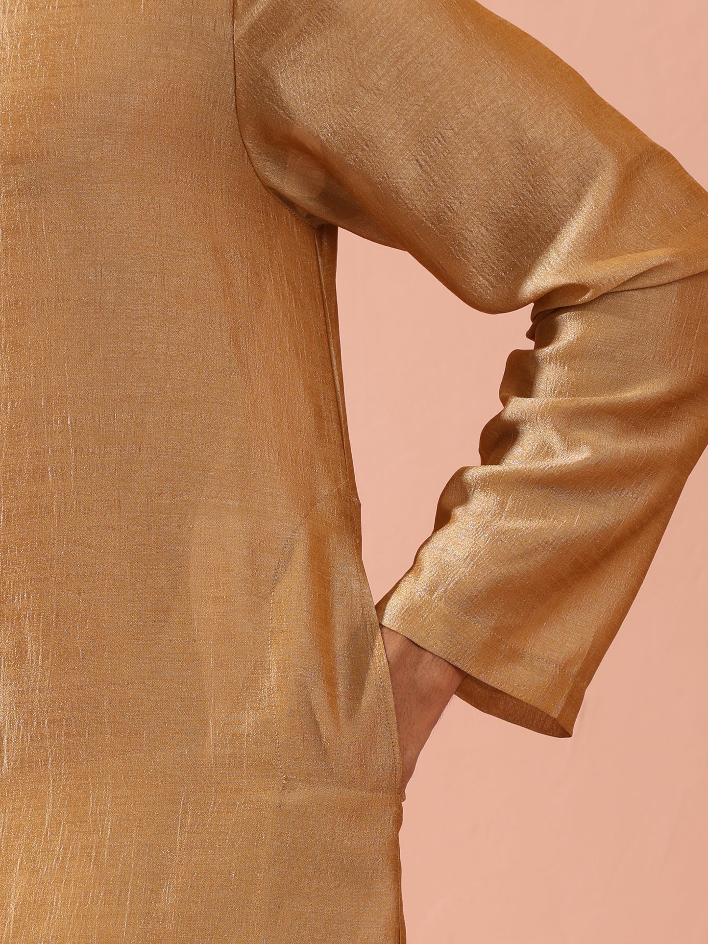 Dhiyona ST Comfort Gold Kurta with Star Buttons