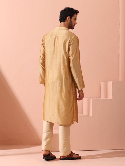Dhiyona ST Comfort Gold Kurta with Star Buttons