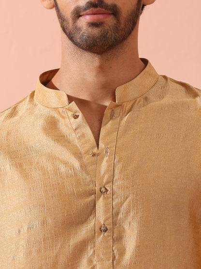 Dhiyona ST Comfort Gold Kurta with Star Buttons