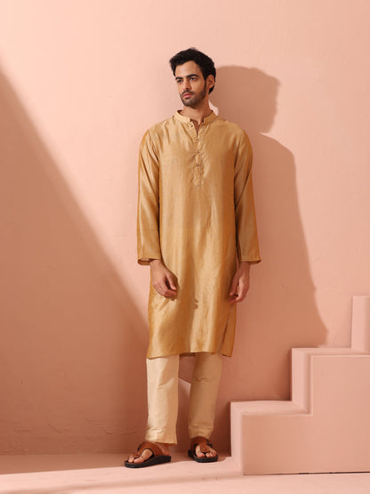 Dhiyona ST Comfort Gold Kurta with Star Buttons