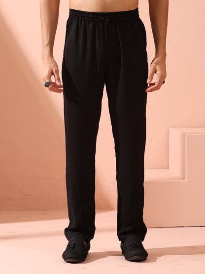 Dhiyona ST Black Korean Fabric - Pant Style Pyjama