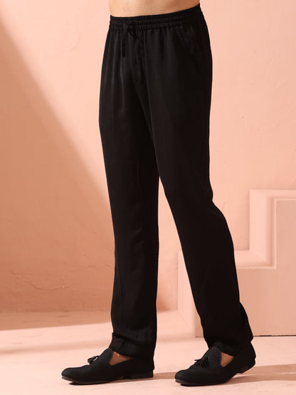 Dhiyona ST Black Korean Fabric - Pant Style Pyjama