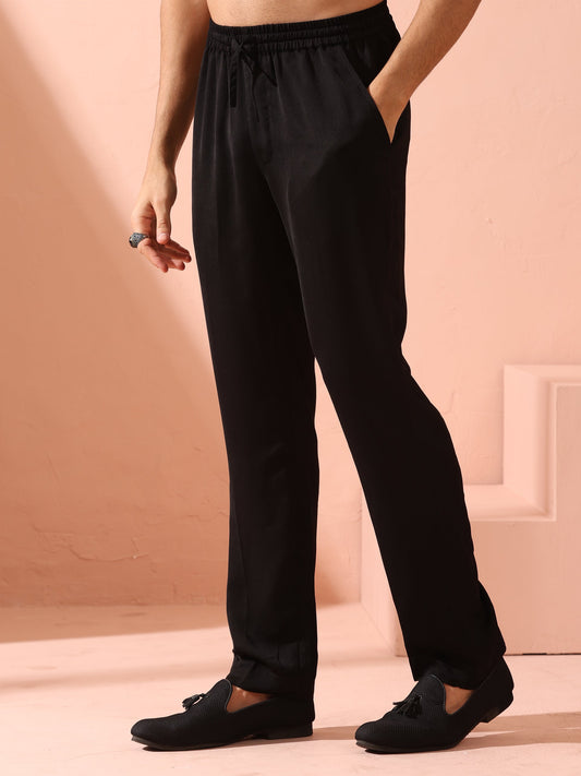Dhiyona ST Black Korean Fabric - Pant Style Pyjama