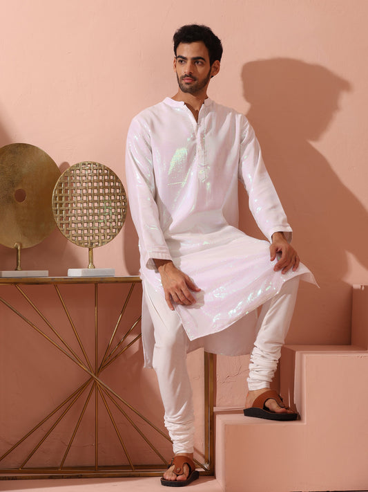 Dhiyona ST Irridecent Sequin Kurta with Hidden Placket