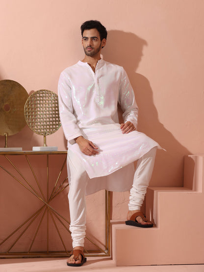 Dhiyona ST Irridecent Sequin Kurta with Hidden Placket