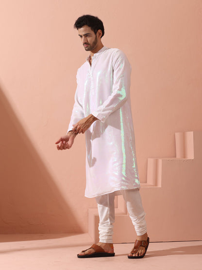 Dhiyona ST Irridecent Sequin Kurta with Hidden Placket