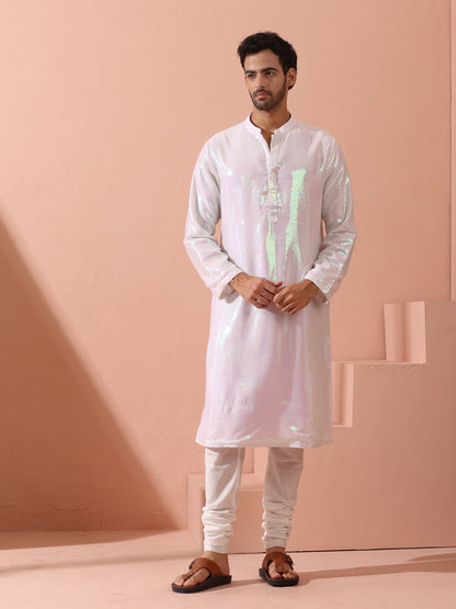 Dhiyona ST Irridecent Sequin Kurta with Hidden Placket