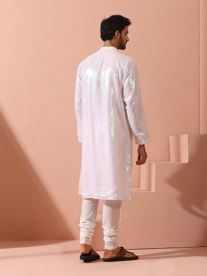 Dhiyona ST Irridecent Sequin Kurta with Hidden Placket