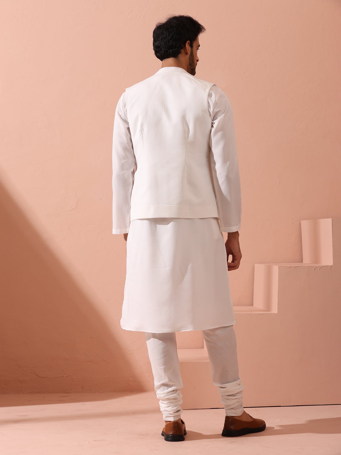 Dhiyona ST White and Iridescent Sequin Fire Jacket
