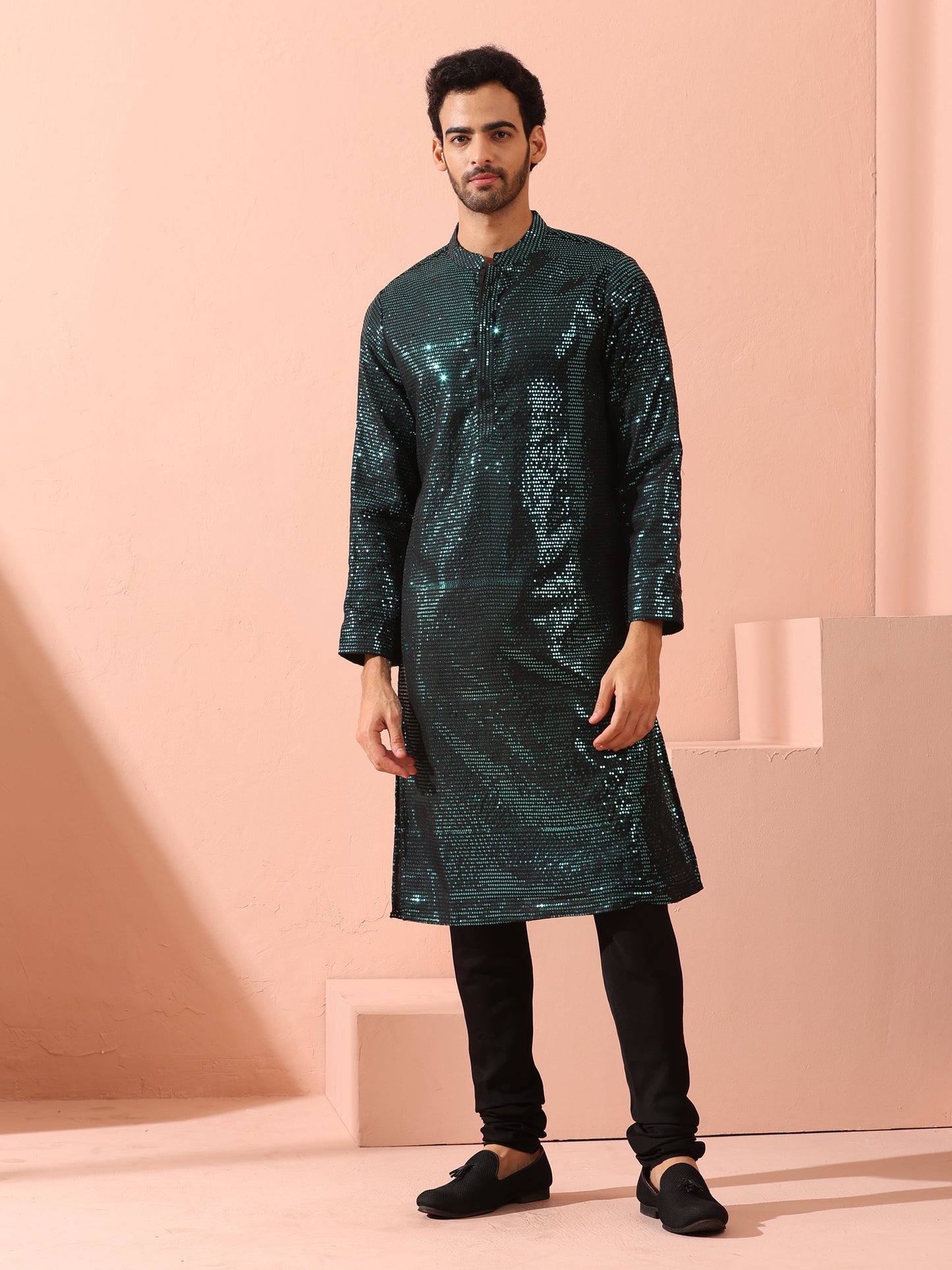 Dhiyona ST Rama Sequin Kurta with Hidden Placket