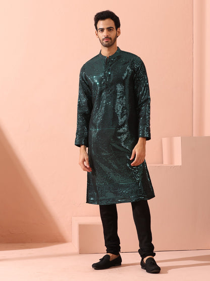 Dhiyona ST Rama Sequin Kurta with Hidden Placket