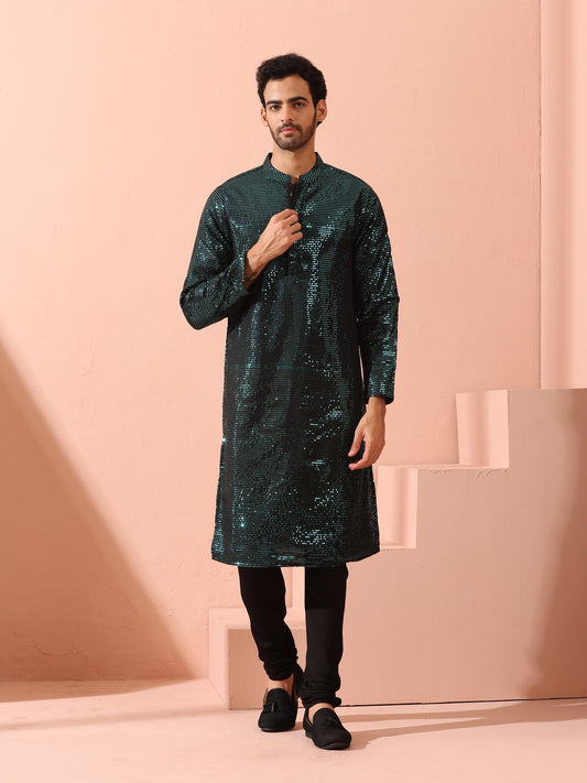 Dhiyona ST Rama Sequin Kurta with Hidden Placket