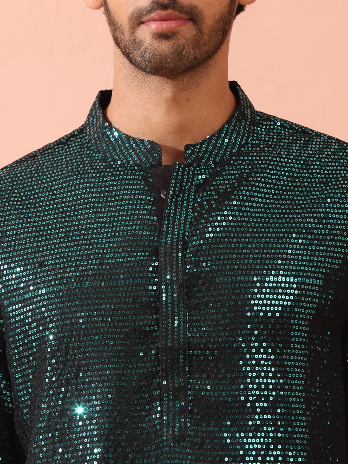 Dhiyona ST Rama Sequin Kurta with Hidden Placket