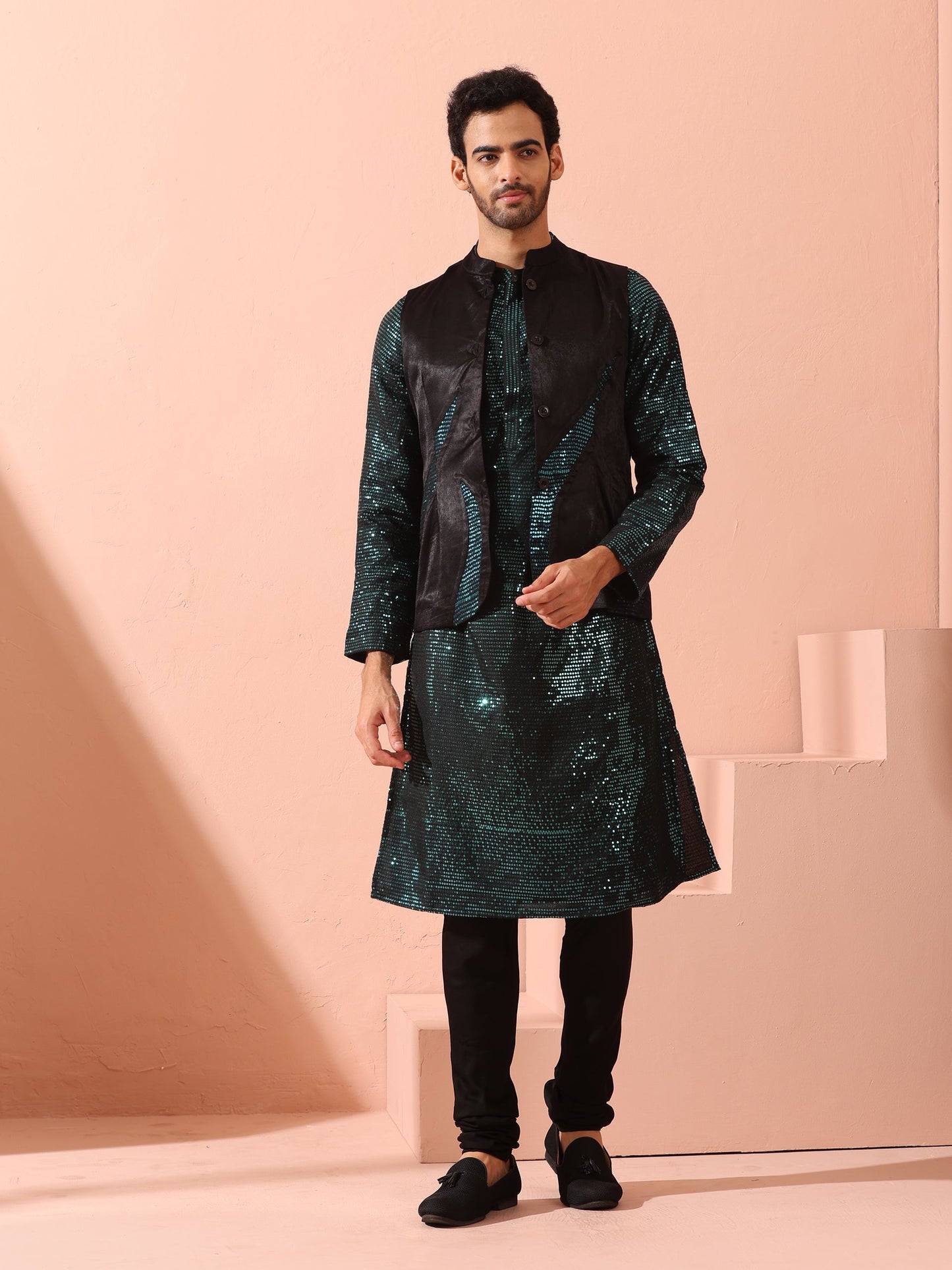 Dhiyona ST Rama Sequin Kurta with Hidden Placket