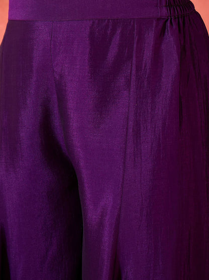 Dhiyona SN Embroidered Kurta & Palazzos With Dupatta