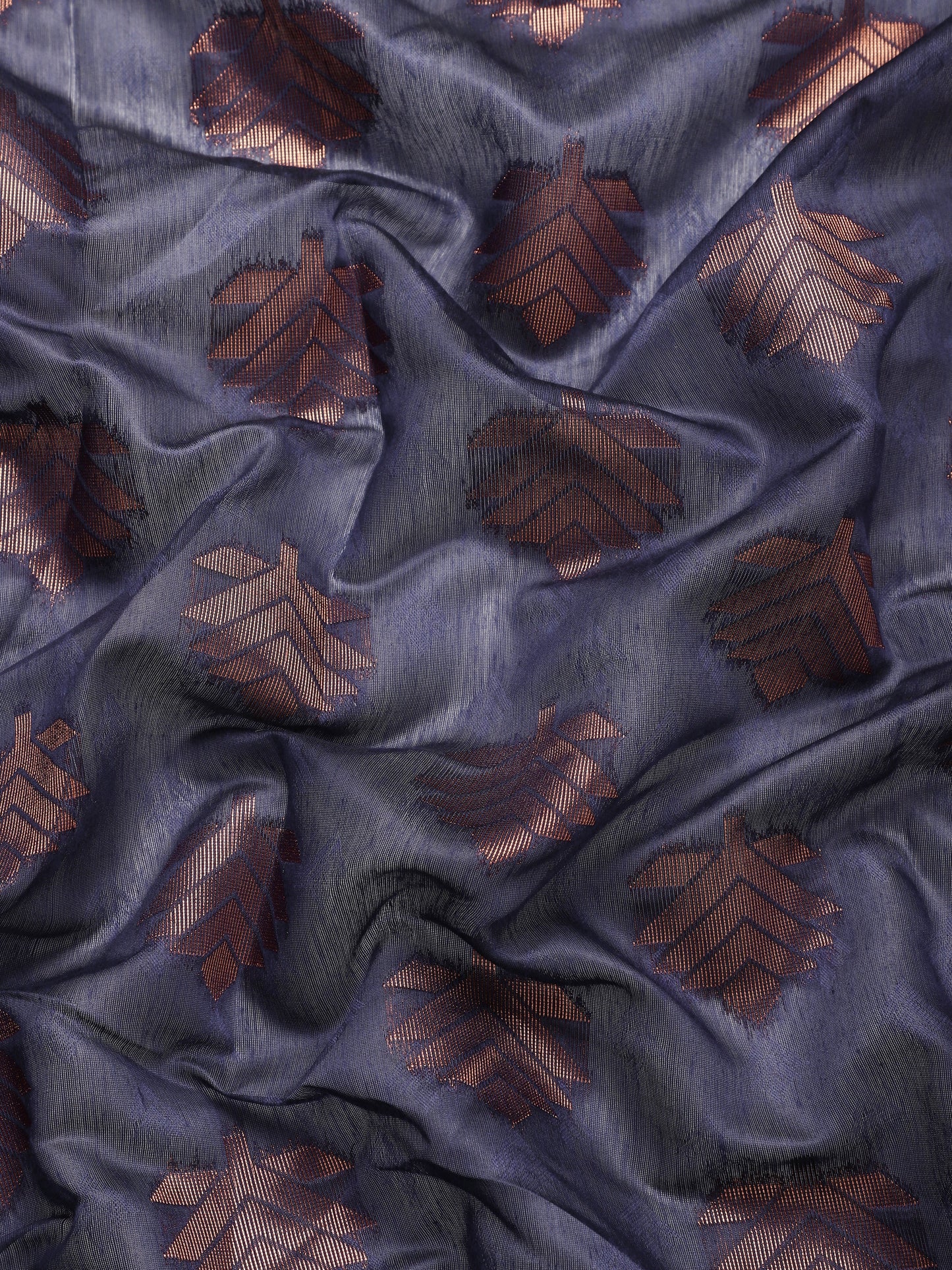 Dhiyona GR Women's Tahira Berry Blue Silk Blend Saree