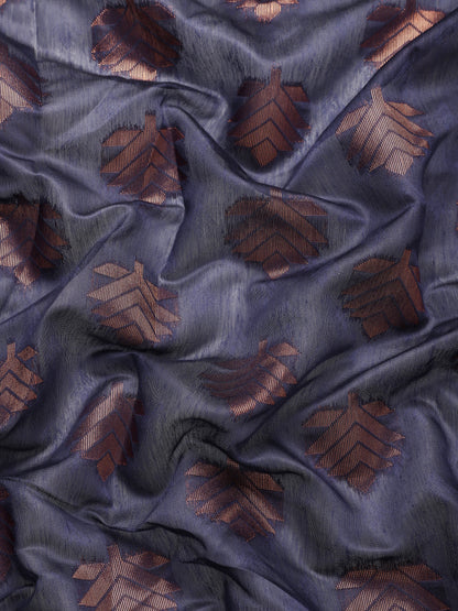 Dhiyona GR Women's Tahira Berry Blue Silk Blend Saree