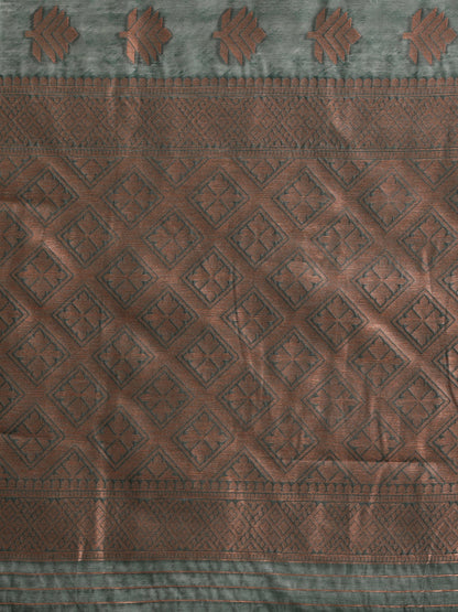 Dhiyona GR Women's Tahira Castleton Green Silk Blend Saree