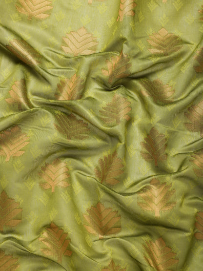 Dhiyona GR Women's Tahira Parrot Green Silk Blend Saree