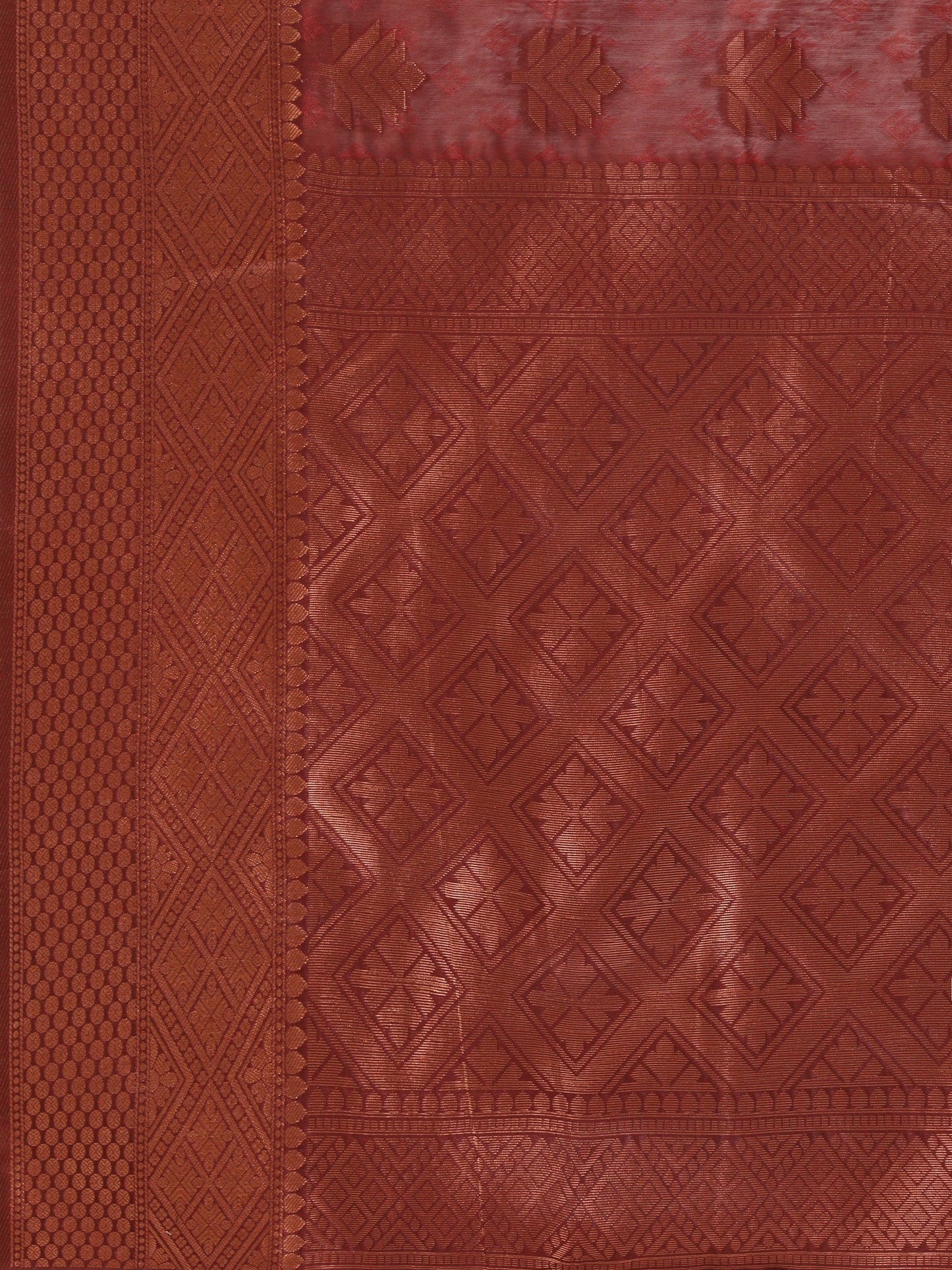 Dhiyona GR Women's Tahira Carmine Maroon Silk Blend Saree