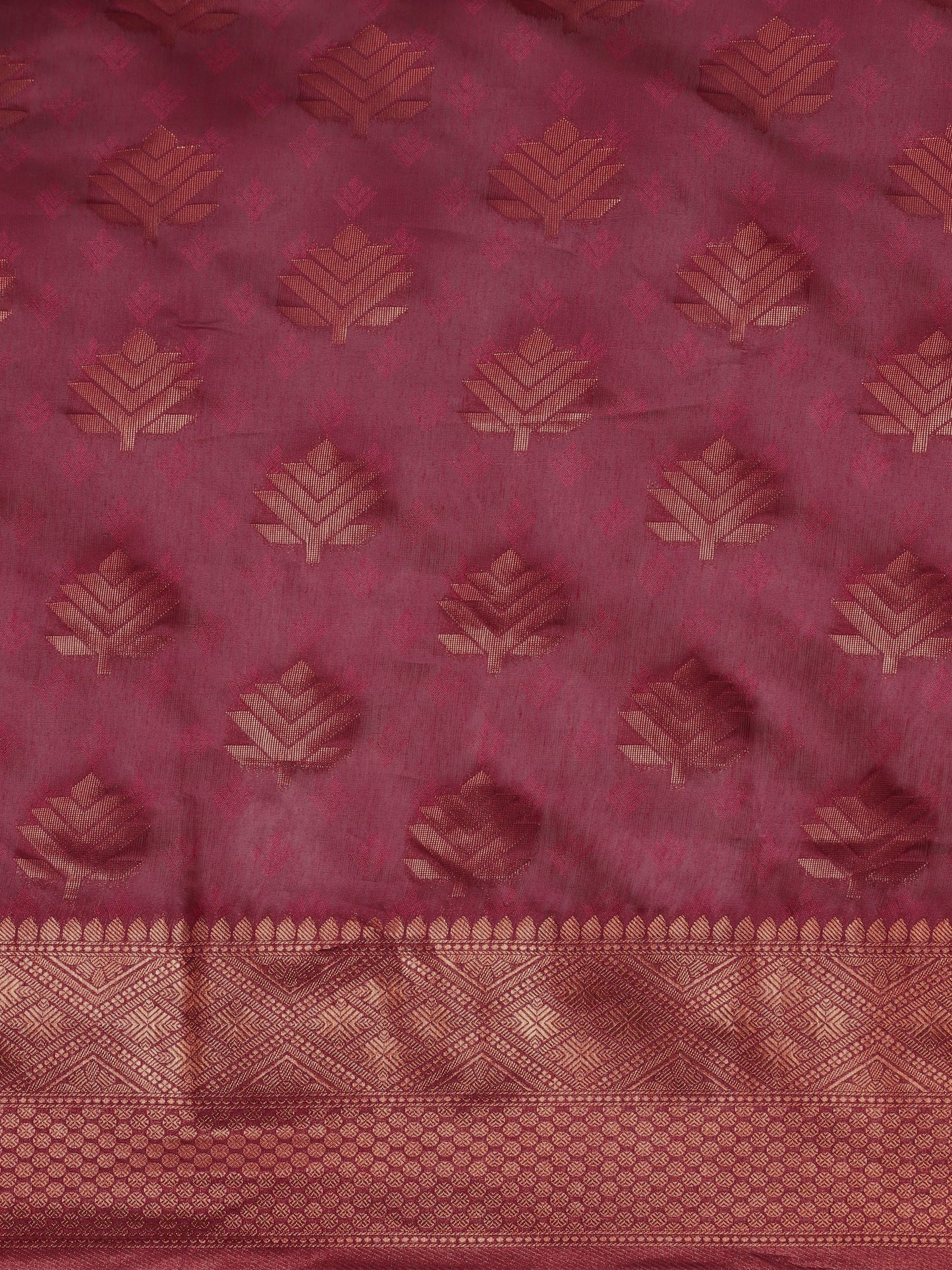 Dhiyona GR Women's Tahira Magenta Pink Silk Blend Saree