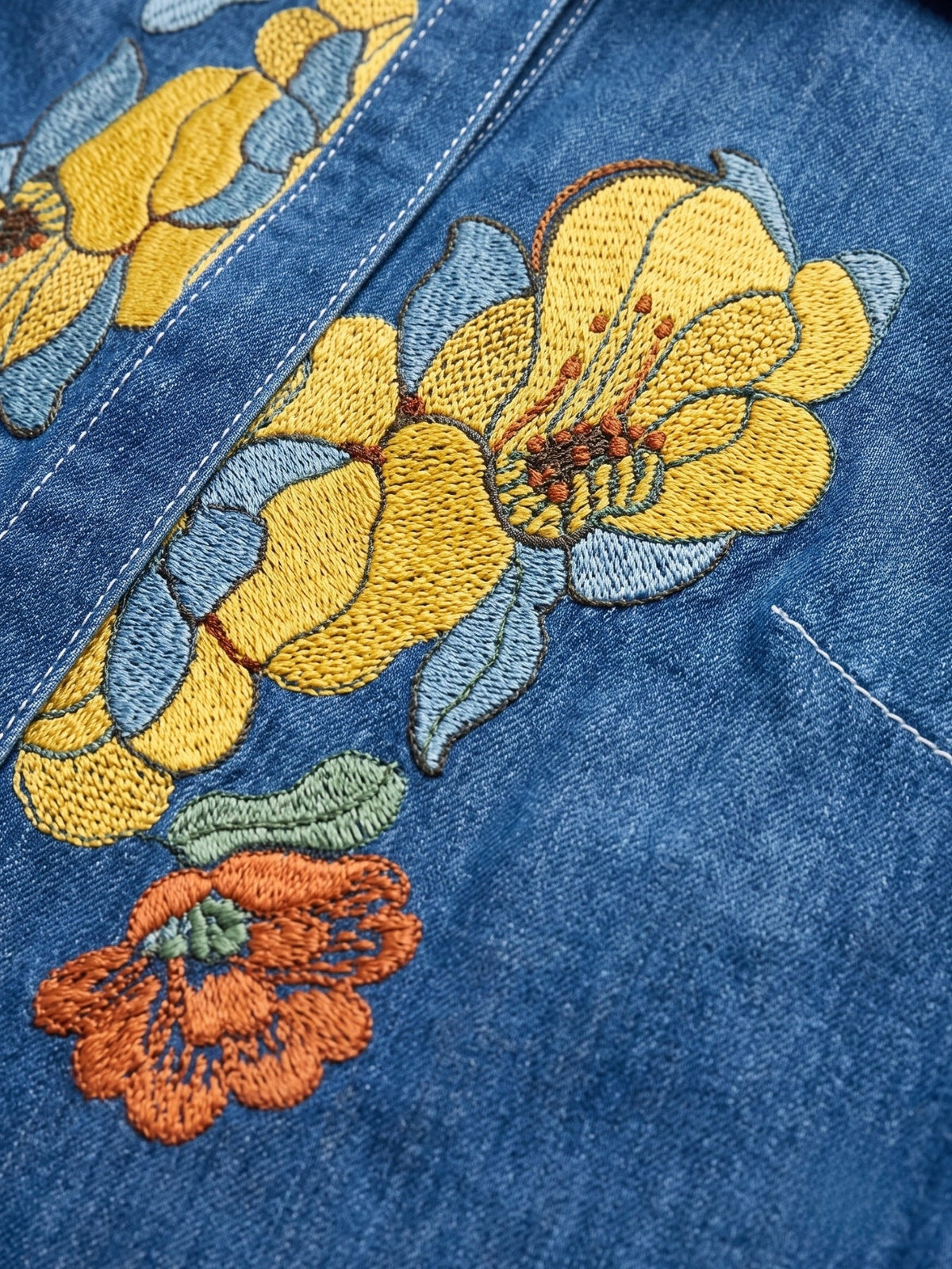 Tatva Aure Embroidery Denim Co-Ord Set