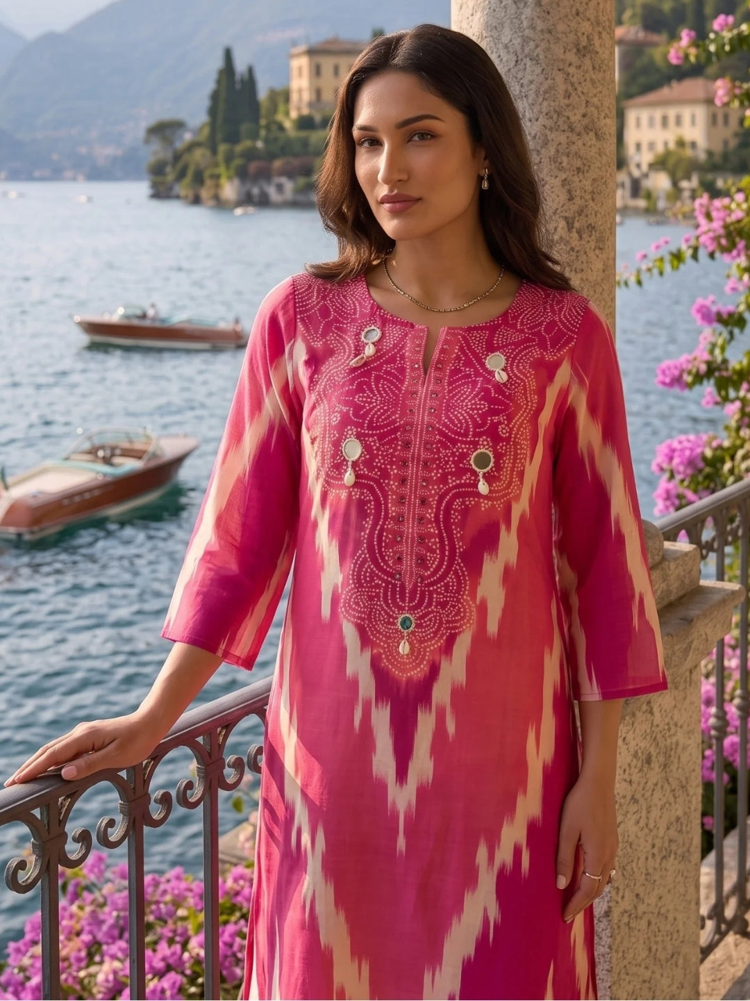 Tatva Ballet Work Cotton Kurta Pant Set