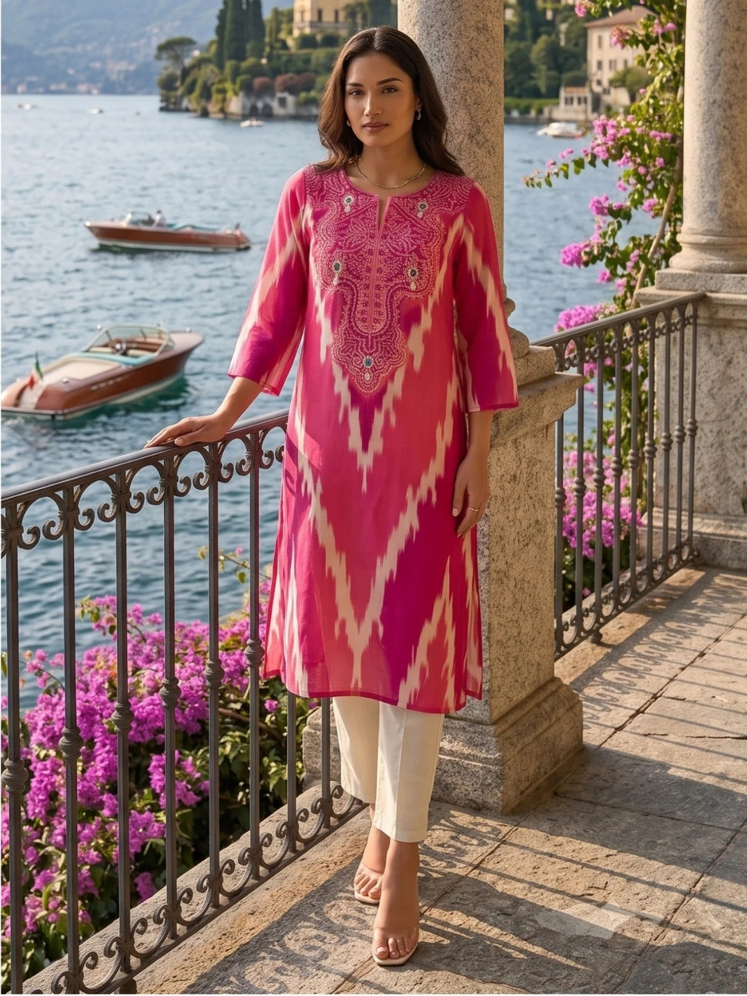 Tatva Ballet Work Cotton Kurta Pant Set