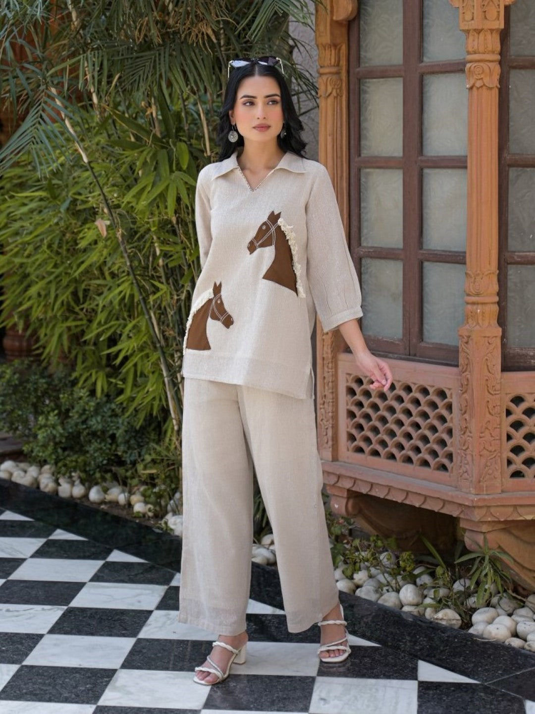 Tatva Castano Jute Co-Ord Set
