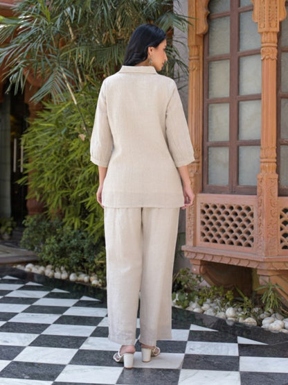 Tatva Castano Jute Co-Ord Set