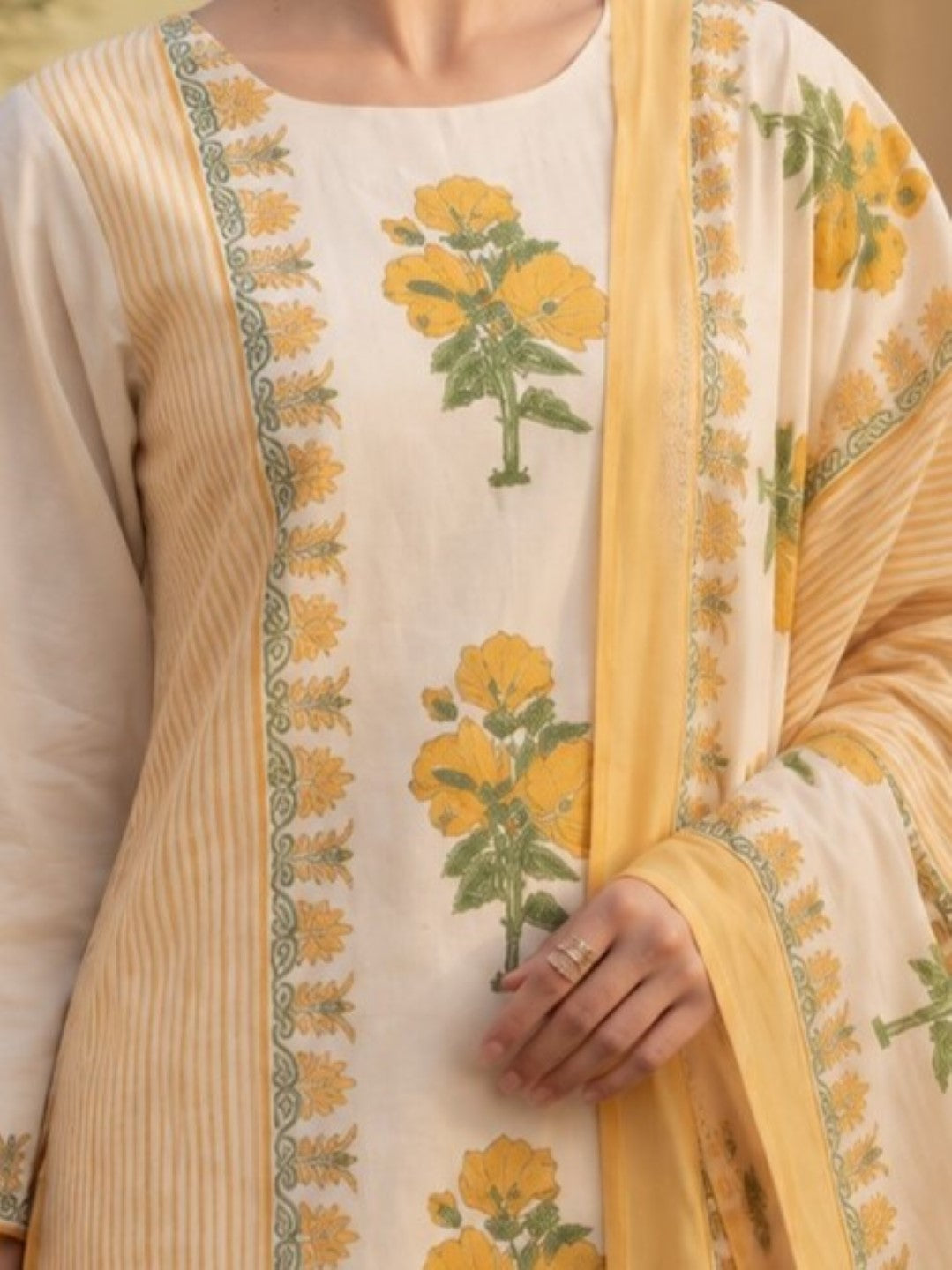 Tatva Flax Printed Cotton Farshi Kurta Set