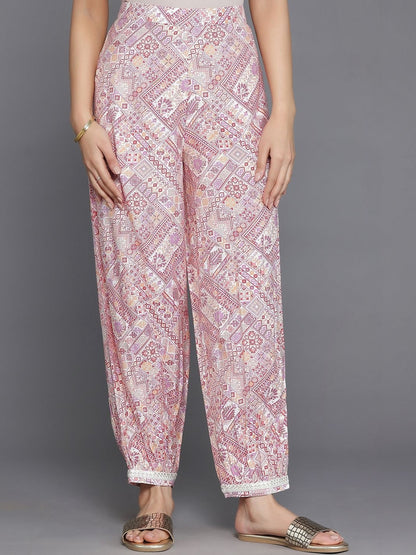 Women Ethnic Motifs Printed Regular Thread Work Kurta with Patiala