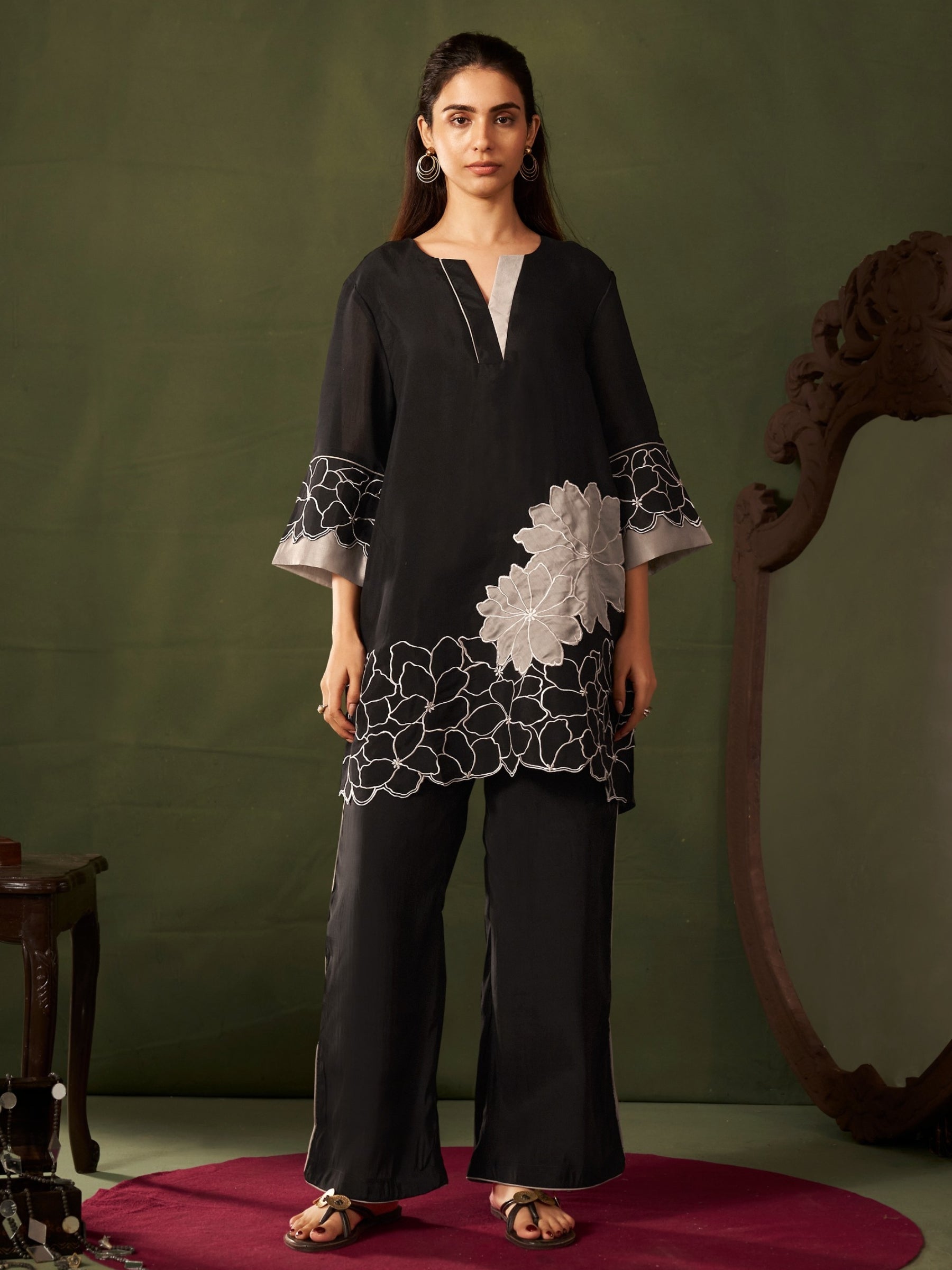 Tisca Jet Full Work Co-Ord Set