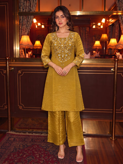 Tisca Sunglow Handwork Festive Suit Set