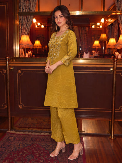 Tisca Sunglow Handwork Festive Suit Set