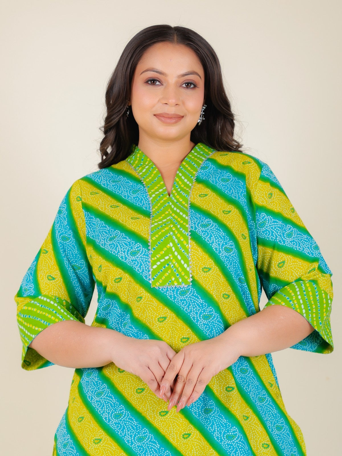 Women's Cotton Green Straight Kurta Set