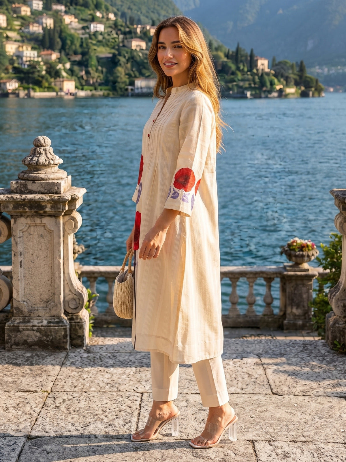 Tatva Sloke Mul Cotton Kurta Pant Set