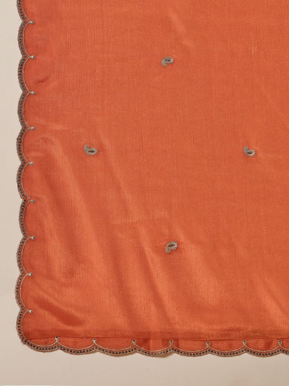 Dhiyona SN Zari Sequence Cording Embroidered Kurta With Palazzo And Dupatta