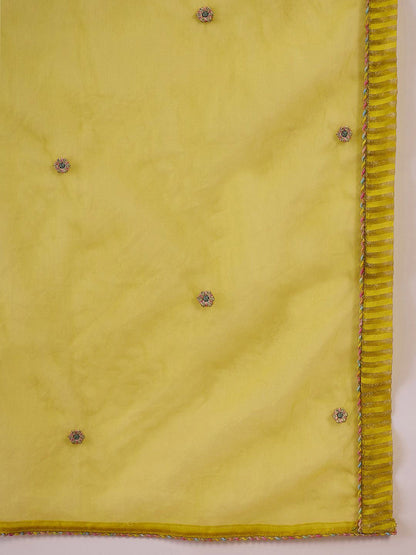 Women Ethnic Motifs Embroidered Regular Sequinned Kurta With Trousers & Dupatta