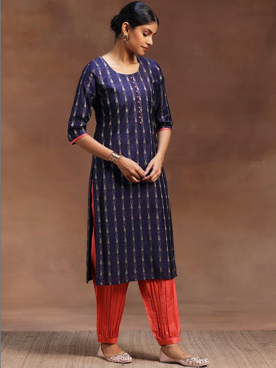 Women Ethnic Motifs Printed Regular Kurta with Dhoti Pants & With Dupatta