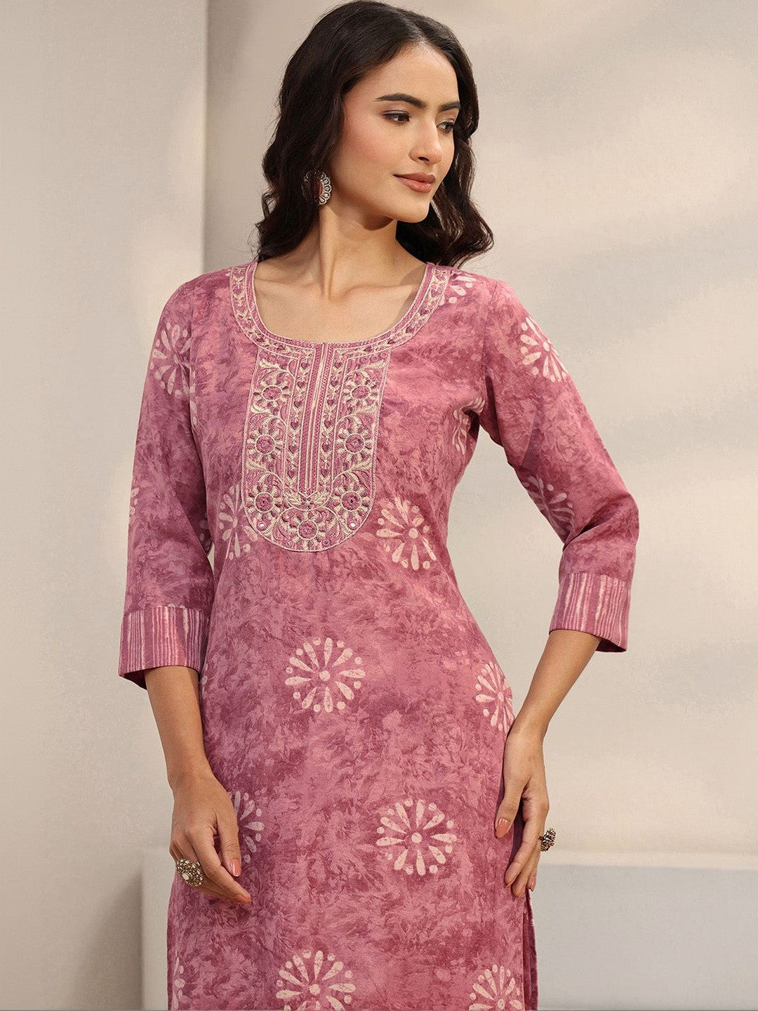 Women Ethnic Motifs Printed Regular Thread Work Kurta with Trousers & With Dupatta