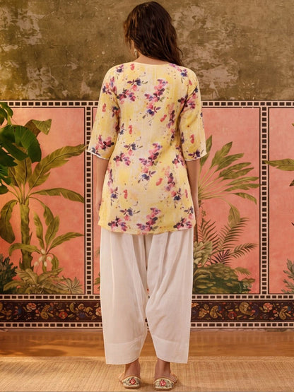 Women Cotton Printed Straight Farshi Salwar Suit Set