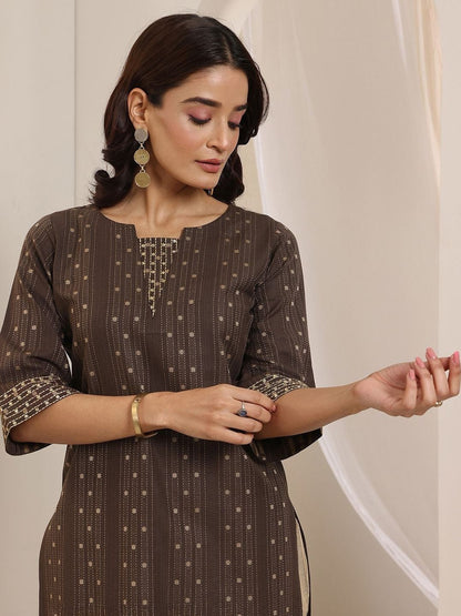 Women Ethnic Motifs Printed Regular Thread Work Kurta with Trousers & With Dupatta