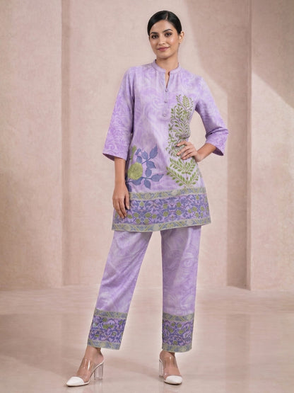 Shanti Lavender Printed Co-ord Set
