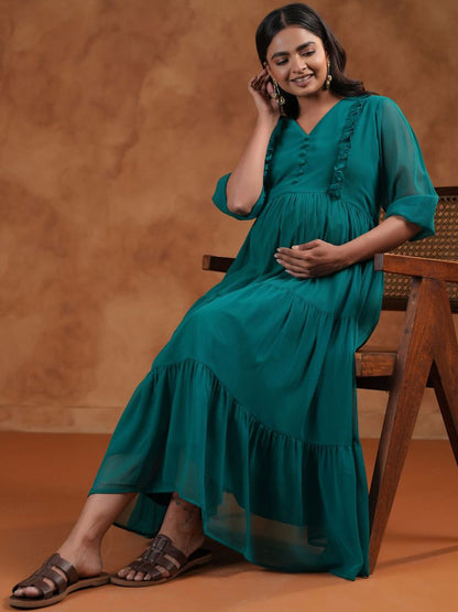 Dhiyona AY Women's Fit & Flared Maternity Ethnic Dresses
