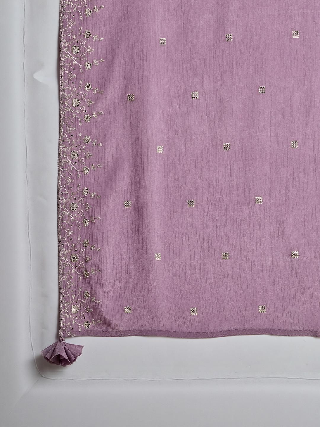 Dhiyona KL Women Embroidered Thread Work Kurta With Sharara & With Dupatta