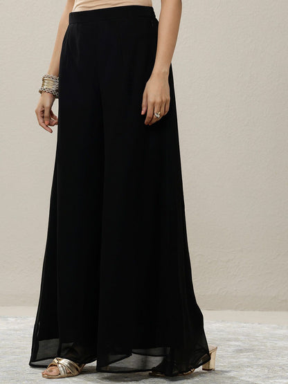 Dhiyona LL Women Ethnic Motifs Embroidered Panelled Sequinned Kurta with Palazzos & With Dupatta